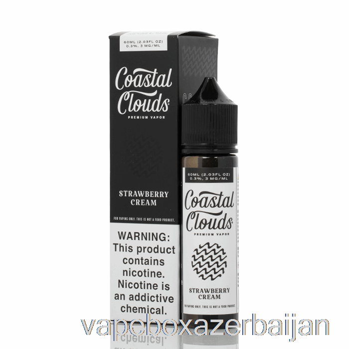 Vape Baku Strawberry Cream - Coastal Clouds Co. - 60mL 3mg